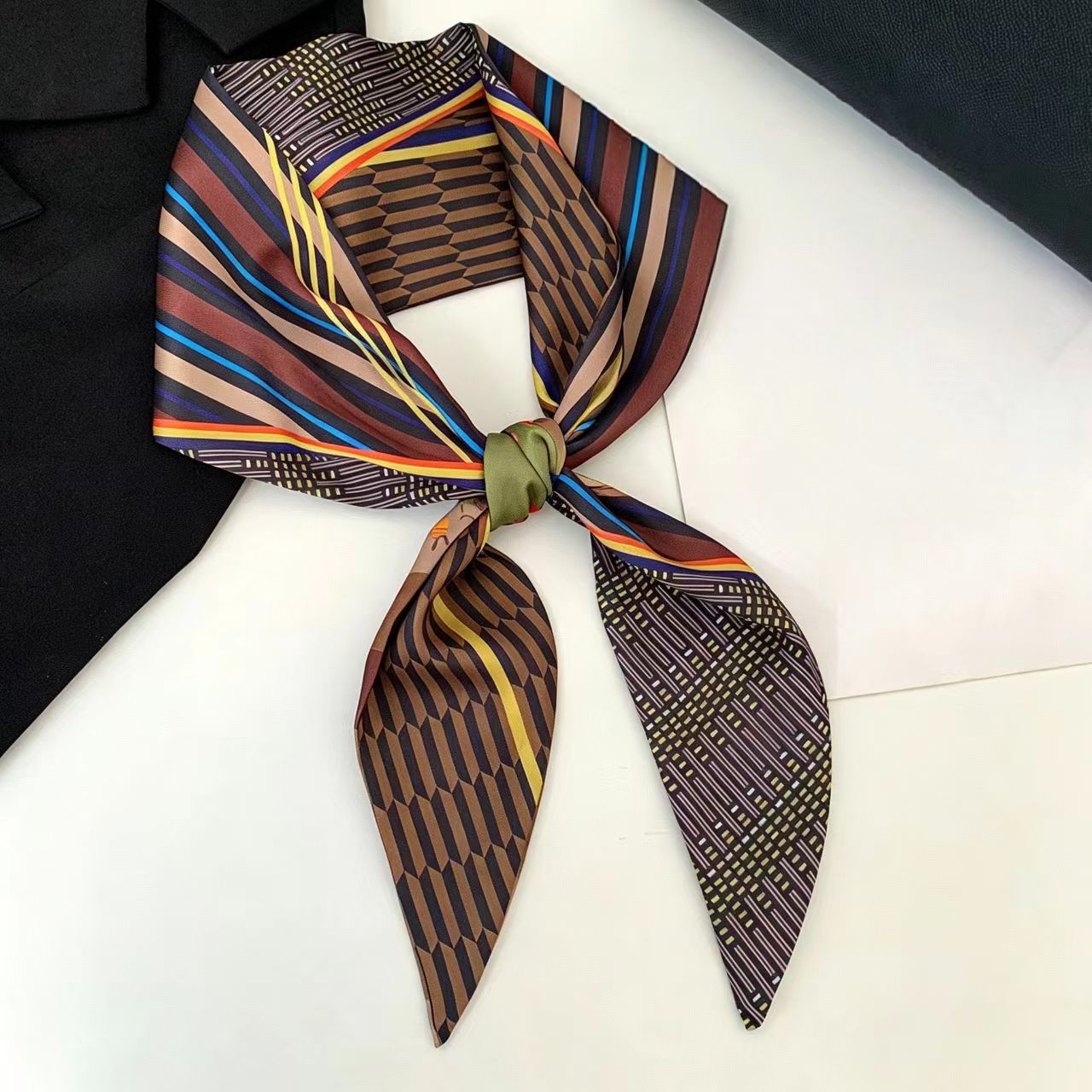 Ribbon Wired Satin - Luxury Print Long Hair Ribbon Bevel
