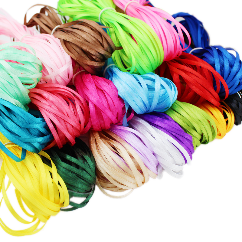 Ribbon Wired Satin - (40 Meters/Lot) 1/8' (3mm) Single Face