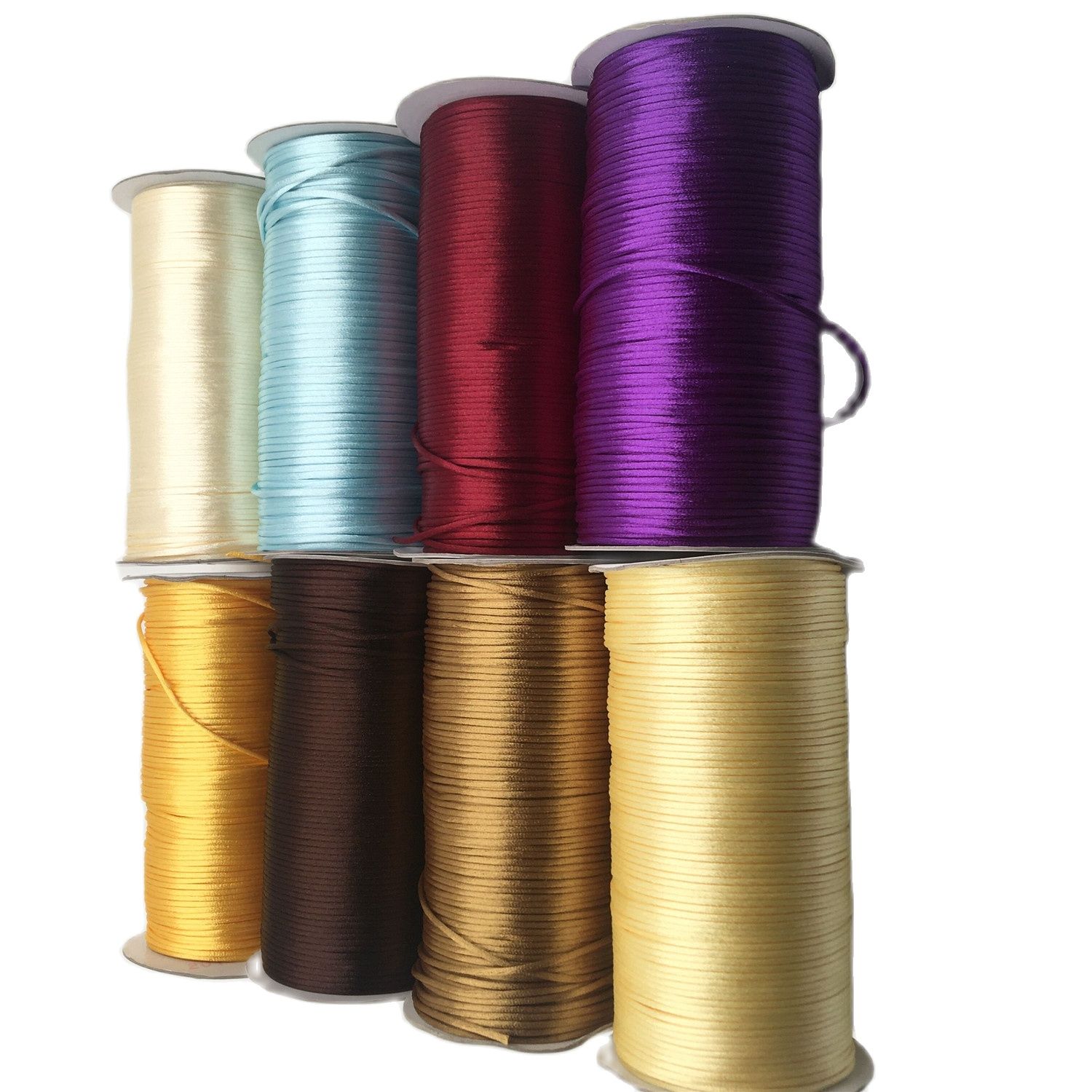 2mm Braided Macrame Silk Macra - Ribbon Wired Satin recension och pris