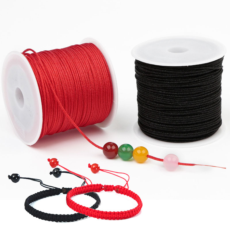 50M/roll 0.8mm Nylon Thread Co - Ribbon Wired Satin recension och pris
