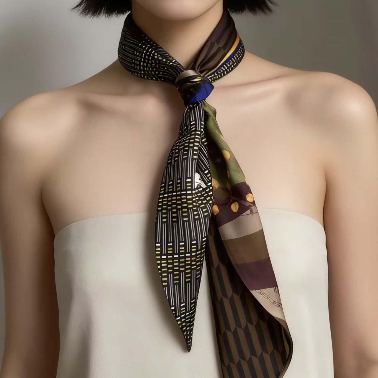 Luxury Print Long Hair Ribbon  - Ribbon Wired Satin recension och pris