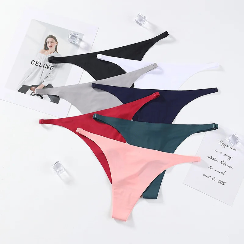 1-4pcs Seamless Panties Ice Si - Ribbon Wired Satin recension och pris