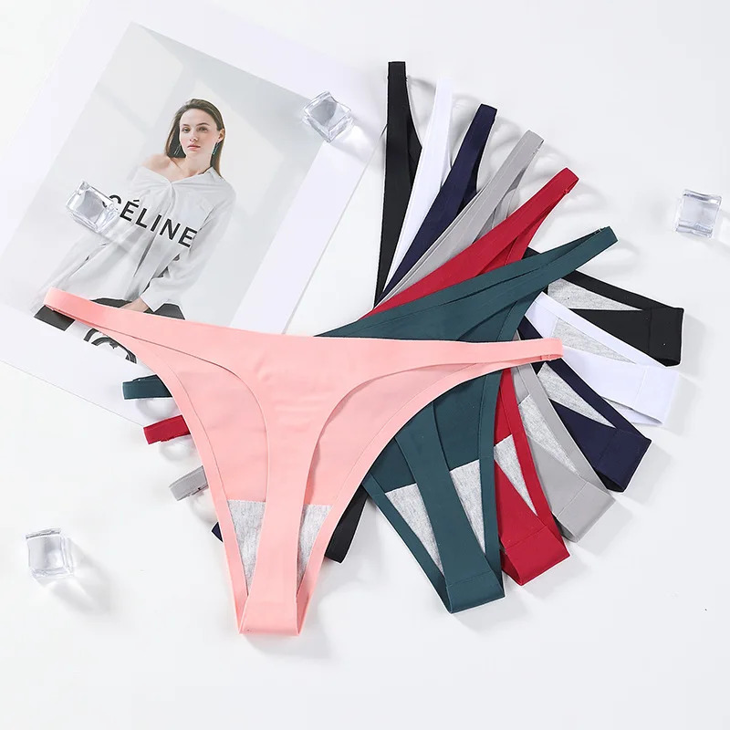 1-4pcs Seamless Panties Ice Si - Ribbon Wired Satin recension och pris