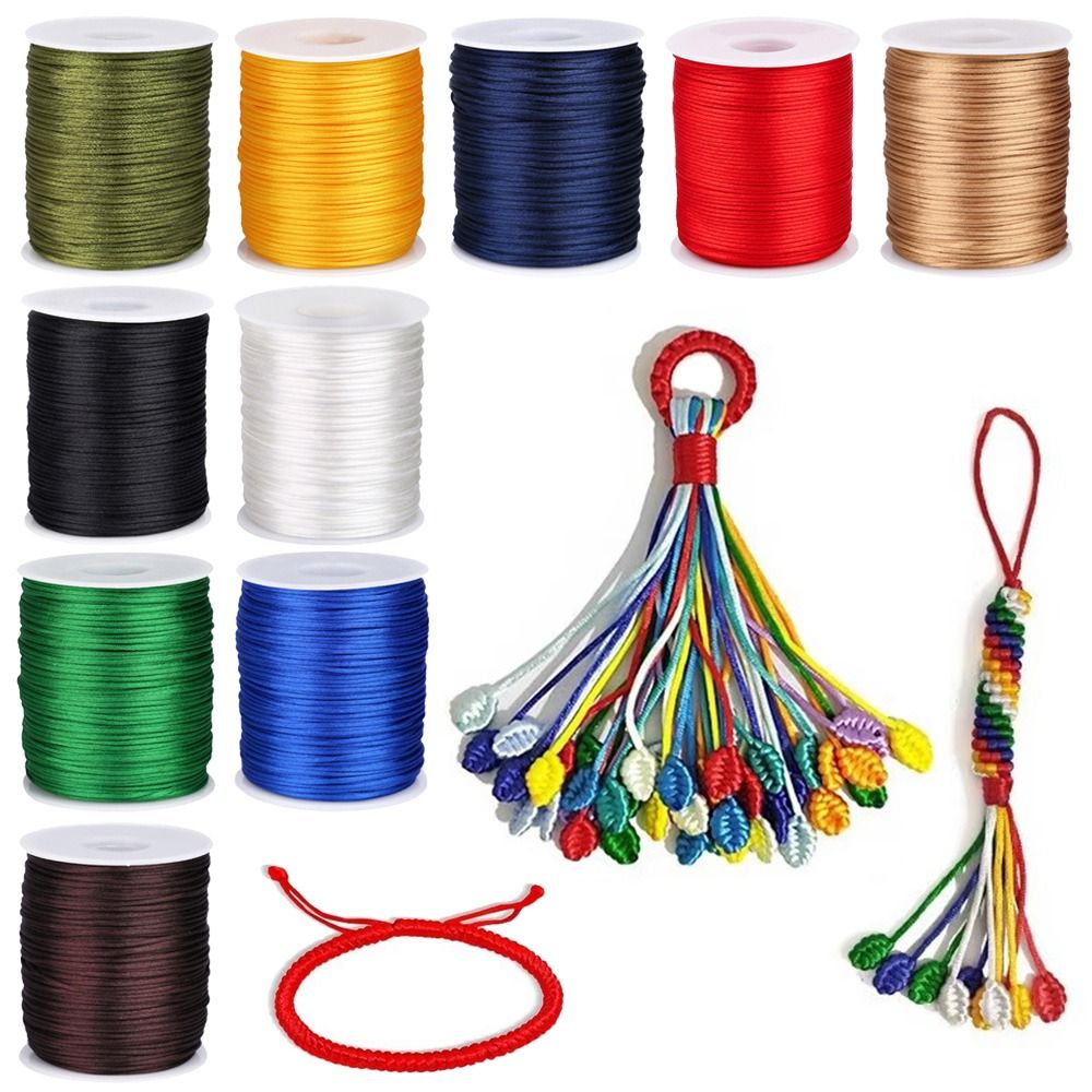 New 1.5mm Satin Cord 100M Soli - Ribbon Wired Satin recension och pris