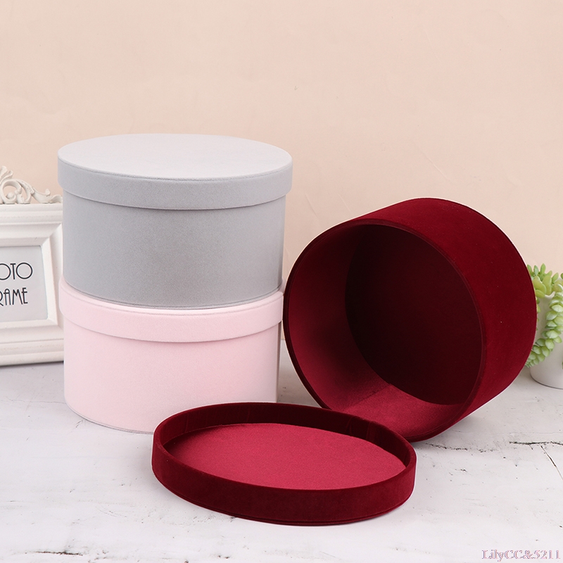 Velvet Round Flowers Box Gift  - Anda Florist Supply recension och pris