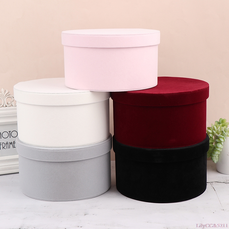 Velvet Round Flowers Box Gift  - Anda Florist Supply recension och pris