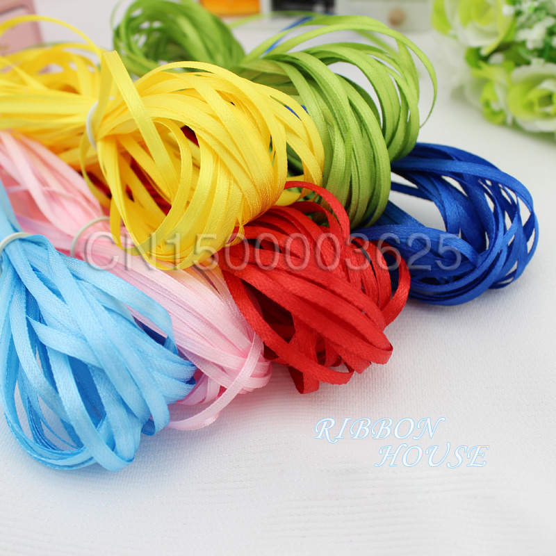 (40 Meters/Lot) 1/8' (3mm) Sin - Ribbon Wired Satin recension och pris