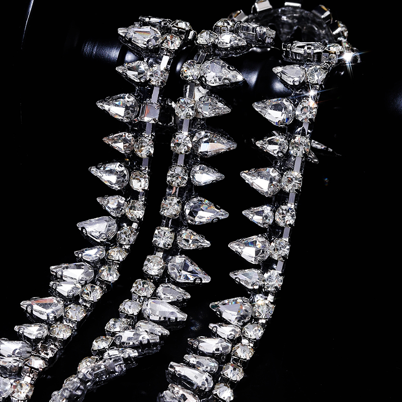 1Yard Crystal Rhinestone Borde - Ribbon Wired Satin recension och pris